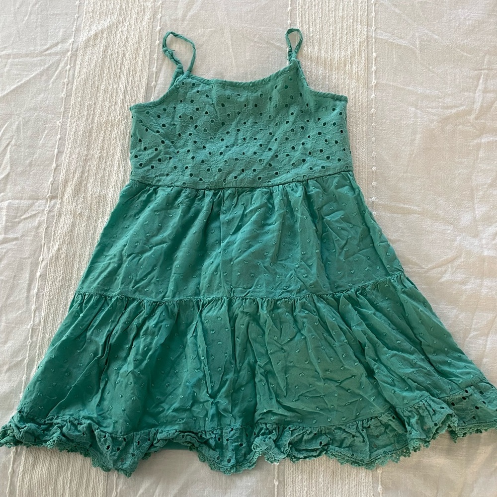 Art Class Green Spaghetti Strap Sundress